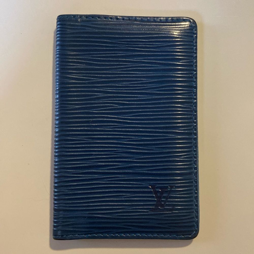Vintage Louis Vuitton Blue Epi Leather Card Holder
